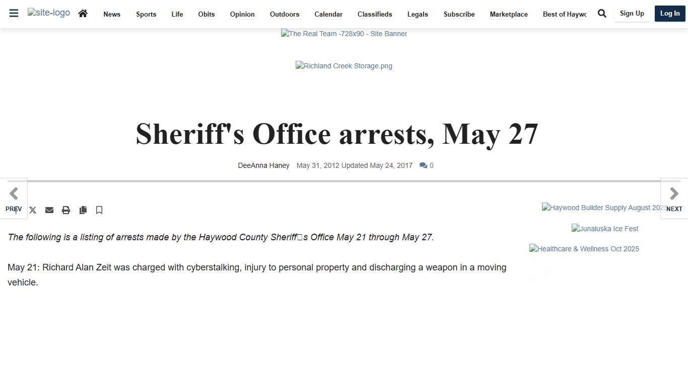 Sheriff's Office arrests, May 27 News themountaineer.com